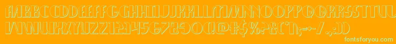 nathanbrazil3d1 1 Font – Green Fonts on Orange Background
