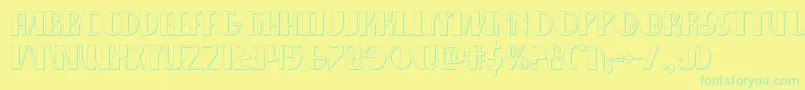 nathanbrazil3d1 1 Font – Green Fonts on Yellow Background