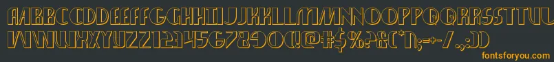 Шрифт nathanbrazil3d1 1 – оранжевые шрифты на чёрном фоне