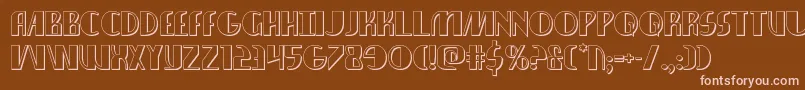 nathanbrazil3d1 1-Schriftart – Rosa Schriften auf braunem Hintergrund