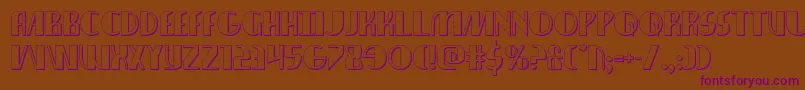 Czcionka nathanbrazil3d1 1 – fioletowe czcionki na brązowym tle