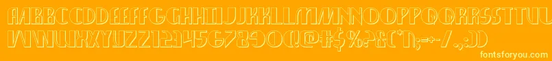 Weitere Informationen zur nathanbrazil3d1 1-Schriftart nathanbrazil3d1 1-Schriftart – Gelbe Schriften auf orangefarbenem Hintergrund