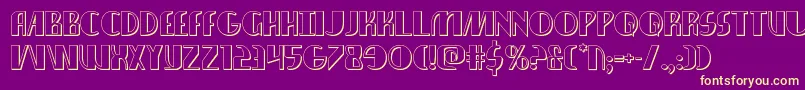 nathanbrazil3d1 1-Schriftart – Gelbe Schriften auf violettem Hintergrund