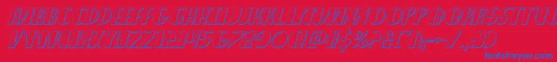 nathanbrazil3dital1 1 Font – Blue Fonts on Red Background