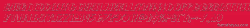 nathanbrazil3dital1 1 Font – Gray Fonts on Red Background