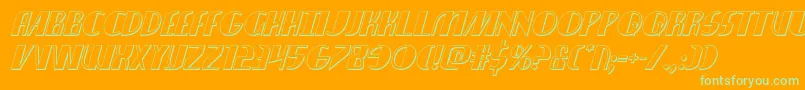 nathanbrazil3dital1 1-fontti – vihreät fontit oranssilla taustalla