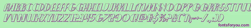 nathanbrazil3dital1 1 Font – Purple Fonts on Green Background