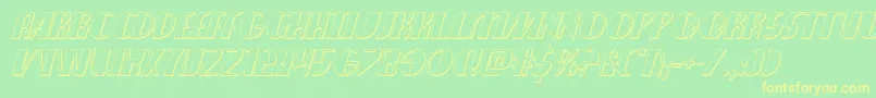 nathanbrazil3dital1 1 Font – Yellow Fonts on Green Background