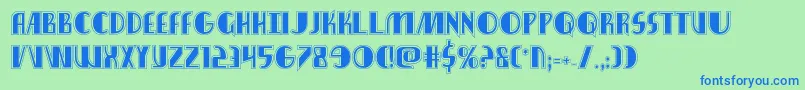 nathanbrazilacad1 1 Font – Blue Fonts on Green Background