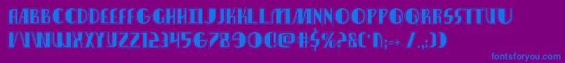 nathanbrazilacad1 1 Font – Blue Fonts on Purple Background