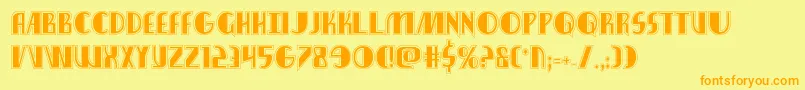 nathanbrazilacad1 1 Font – Orange Fonts on Yellow Background