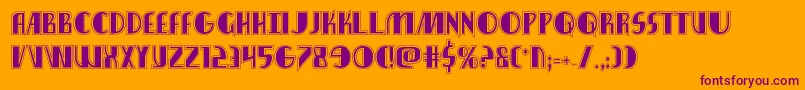 nathanbrazilacad1 1 Font – Purple Fonts on Orange Background