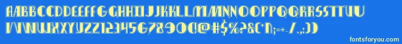 nathanbrazilacad1 1 Font – Yellow Fonts on Blue Background