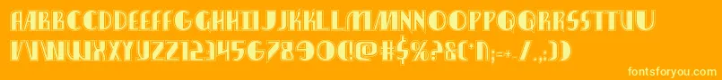 nathanbrazilacad1 1-Schriftart – Gelbe Schriften auf orangefarbenem Hintergrund