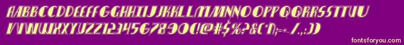 nathanbrazilacadital1 1 Font – Yellow Fonts on Purple Background