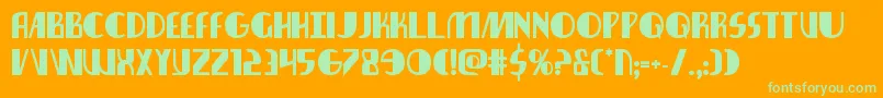 nathanbrazilbold1 1 Font – Green Fonts on Orange Background