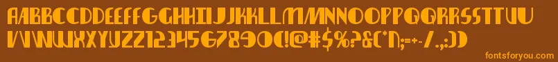 nathanbrazilbold1 1 Font – Orange Fonts on Brown Background