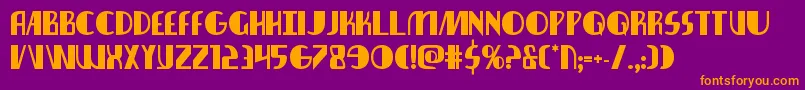 nathanbrazilbold1 1 Font – Orange Fonts on Purple Background