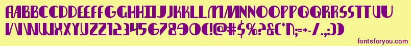 nathanbrazilbold1 1 Font – Purple Fonts on Yellow Background