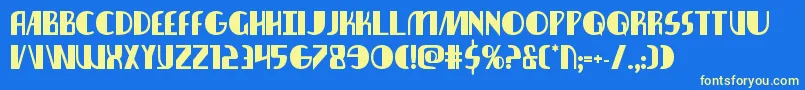 nathanbrazilbold1 1 Font – Yellow Fonts on Blue Background