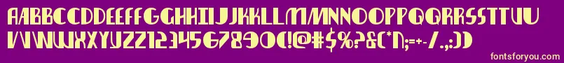 nathanbrazilbold1 1 Font – Yellow Fonts on Purple Background