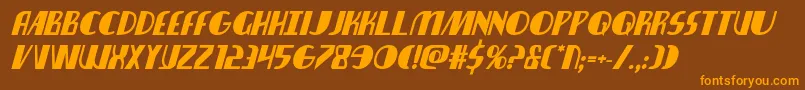 nathanbrazilboldital1 1 Font – Orange Fonts on Brown Background