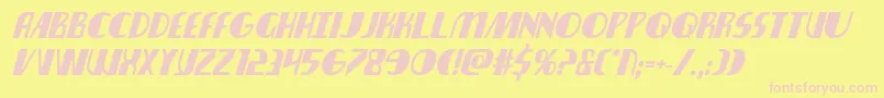 nathanbrazilboldital1 1 Font – Pink Fonts on Yellow Background