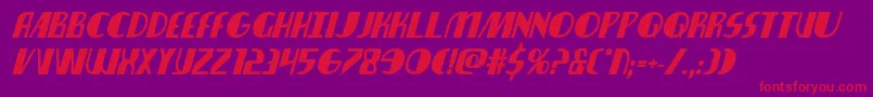 nathanbrazilboldital1 1 Font – Red Fonts on Purple Background