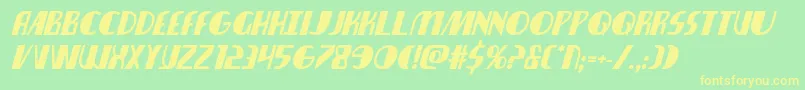 nathanbrazilboldital1 1 Font – Yellow Fonts on Green Background