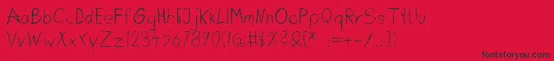 Dirtydeohandink Font – Black Fonts on Red Background
