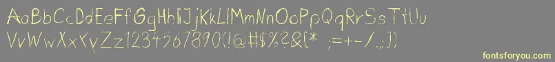 Dirtydeohandink-fontti – keltaiset fontit harmaalla taustalla