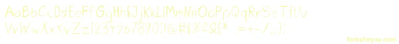 Dirtydeohandink-Schriftart – Gelbe Schriften