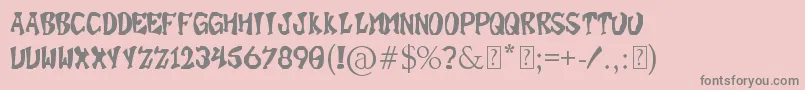 SuperBonus Font – Gray Fonts on Pink Background