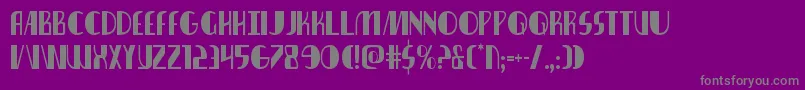 nathanbrazilcond1 1-fontti – harmaat kirjasimet violetilla taustalla