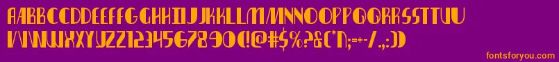 nathanbrazilcond1 1 Font – Orange Fonts on Purple Background