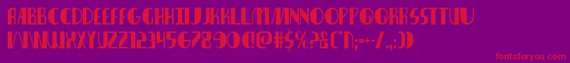 nathanbrazilcond1 1 Font – Red Fonts on Purple Background