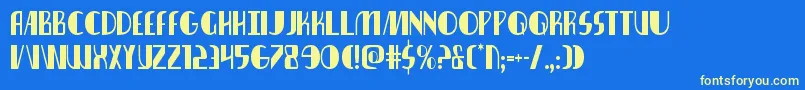nathanbrazilcond1 1 Font – Yellow Fonts on Blue Background
