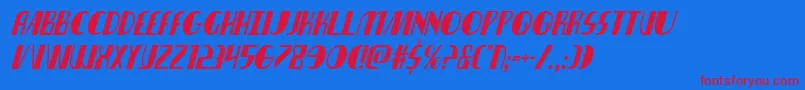 nathanbrazilcondital1 1 Font – Red Fonts on Blue Background