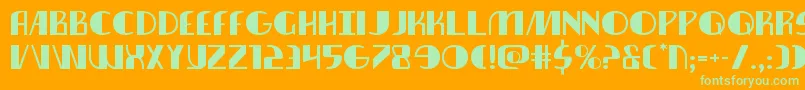 Fonte nathanbrazilexpand1 1 – fontes verdes em um fundo laranja