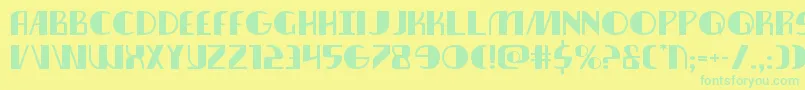 nathanbrazilexpand1 1 Font – Green Fonts on Yellow Background