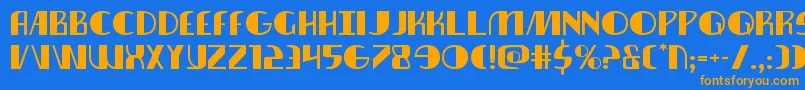 nathanbrazilexpand1 1 Font – Orange Fonts on Blue Background