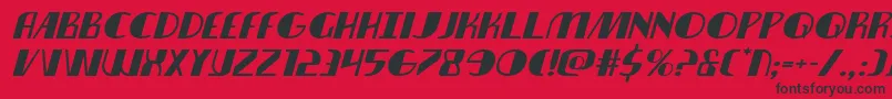 フォントnathanbrazilexpandital1 1 – 赤い背景に黒い文字