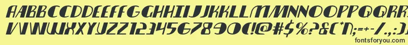 nathanbrazilexpandital1 1 Font – Black Fonts on Yellow Background