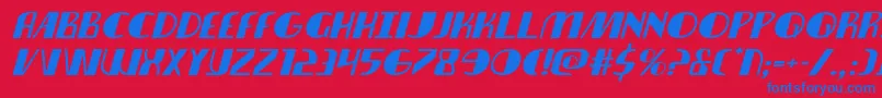 Шрифт nathanbrazilexpandital1 1 – синие шрифты на красном фоне