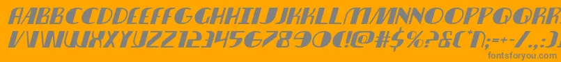 nathanbrazilexpandital1 1 Font – Gray Fonts on Orange Background