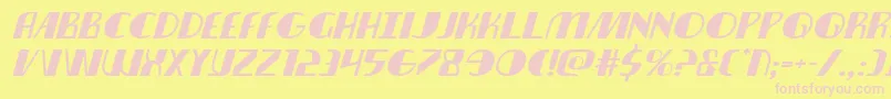 nathanbrazilexpandital1 1-fontti – vaaleanpunaiset fontit keltaisella taustalla