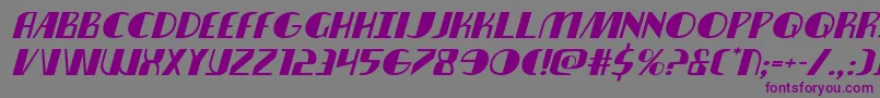 フォントnathanbrazilexpandital1 1 – 紫色のフォント、灰色の背景