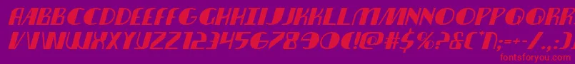 nathanbrazilexpandital1 1 Font – Red Fonts on Purple Background