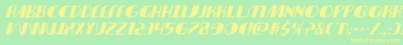 nathanbrazilexpandital1 1 Font – Yellow Fonts on Green Background