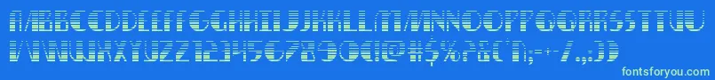 nathanbrazilgrad1 1 Font – Green Fonts on Blue Background